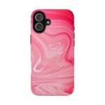 Marble Hot Pink iPhone 15 Case