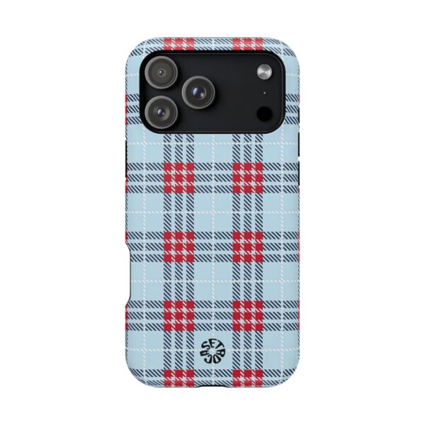 Sky Plaid | Soft Blue Checkered Case