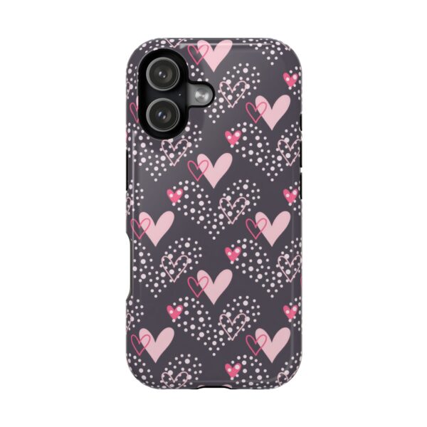 Dotted Hearts Pink Love iPhone Case