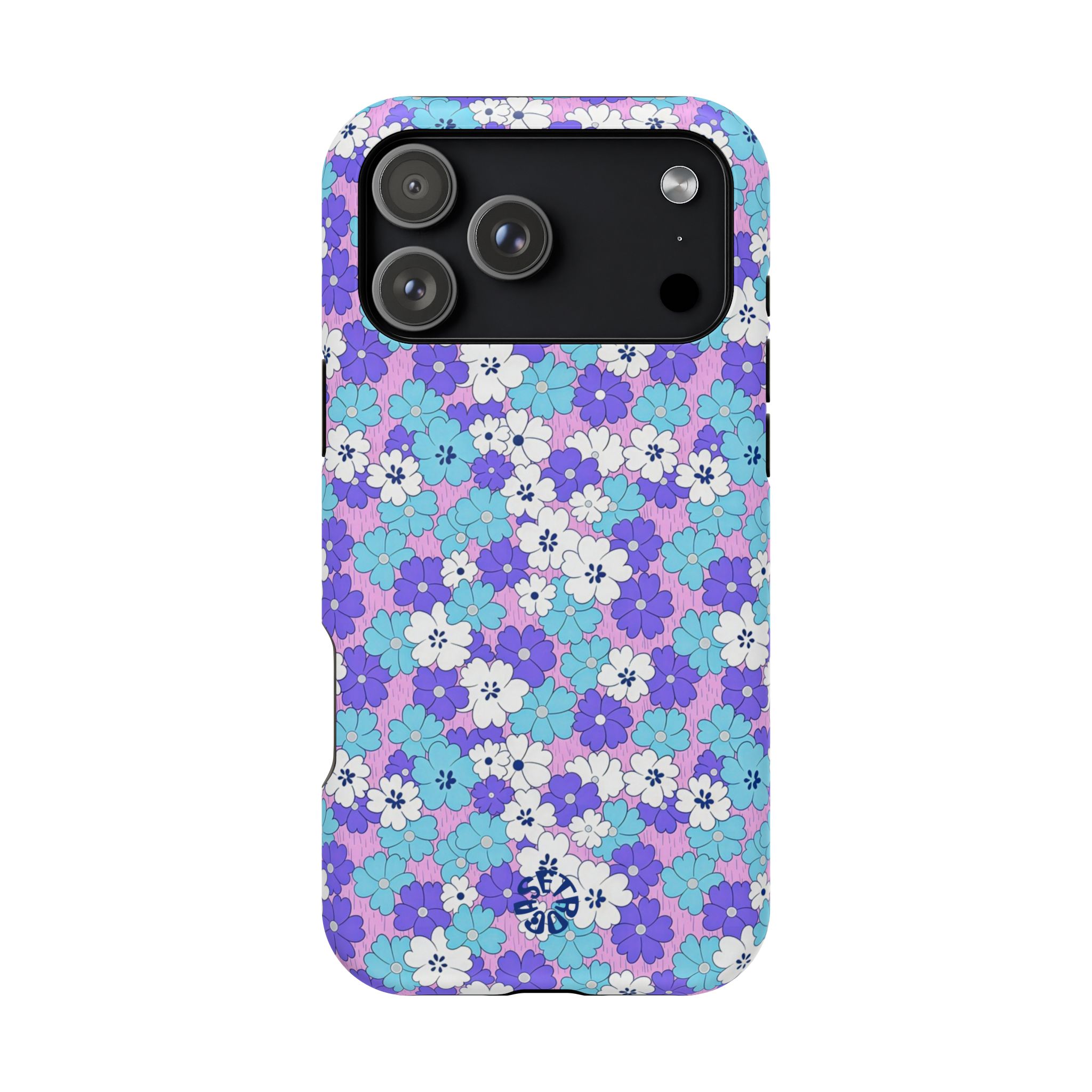 Floral Harmony Blue-Purple Bloom Case