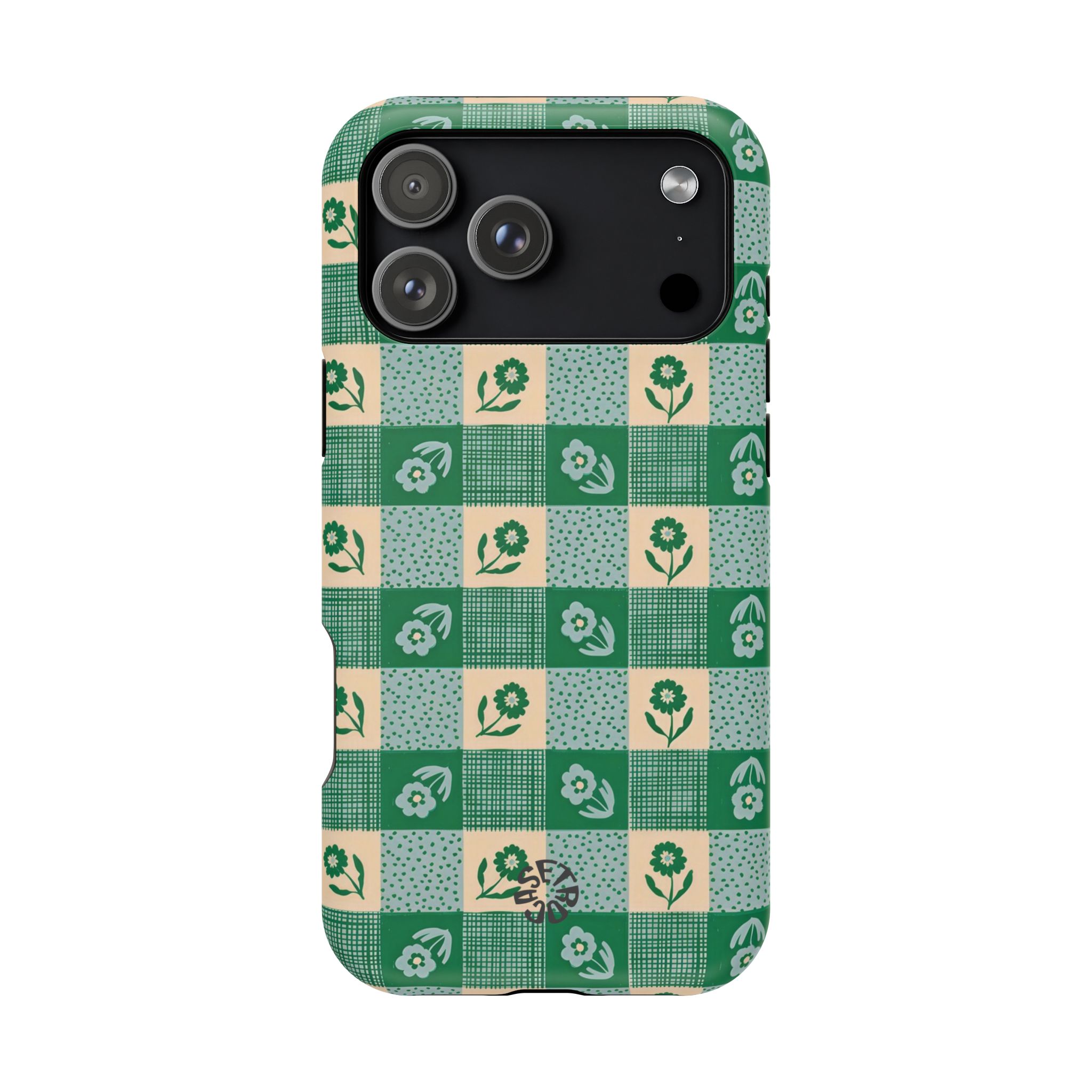 Meadow Patch Green Floral Check Case