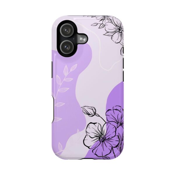 Lavender Sketch Floral Wave iPhone Case