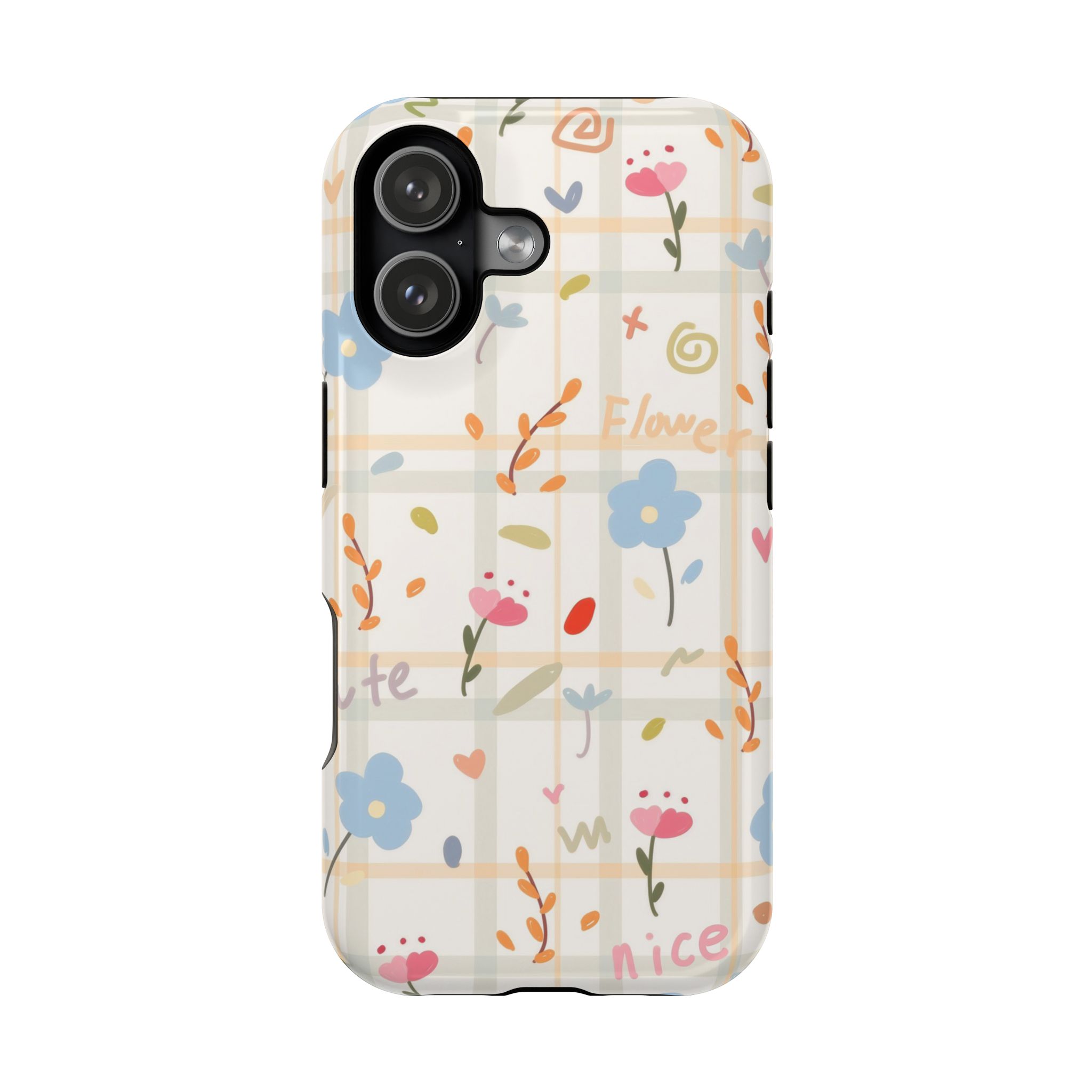 Pastel Blooms Doodle Garden iPhone Case