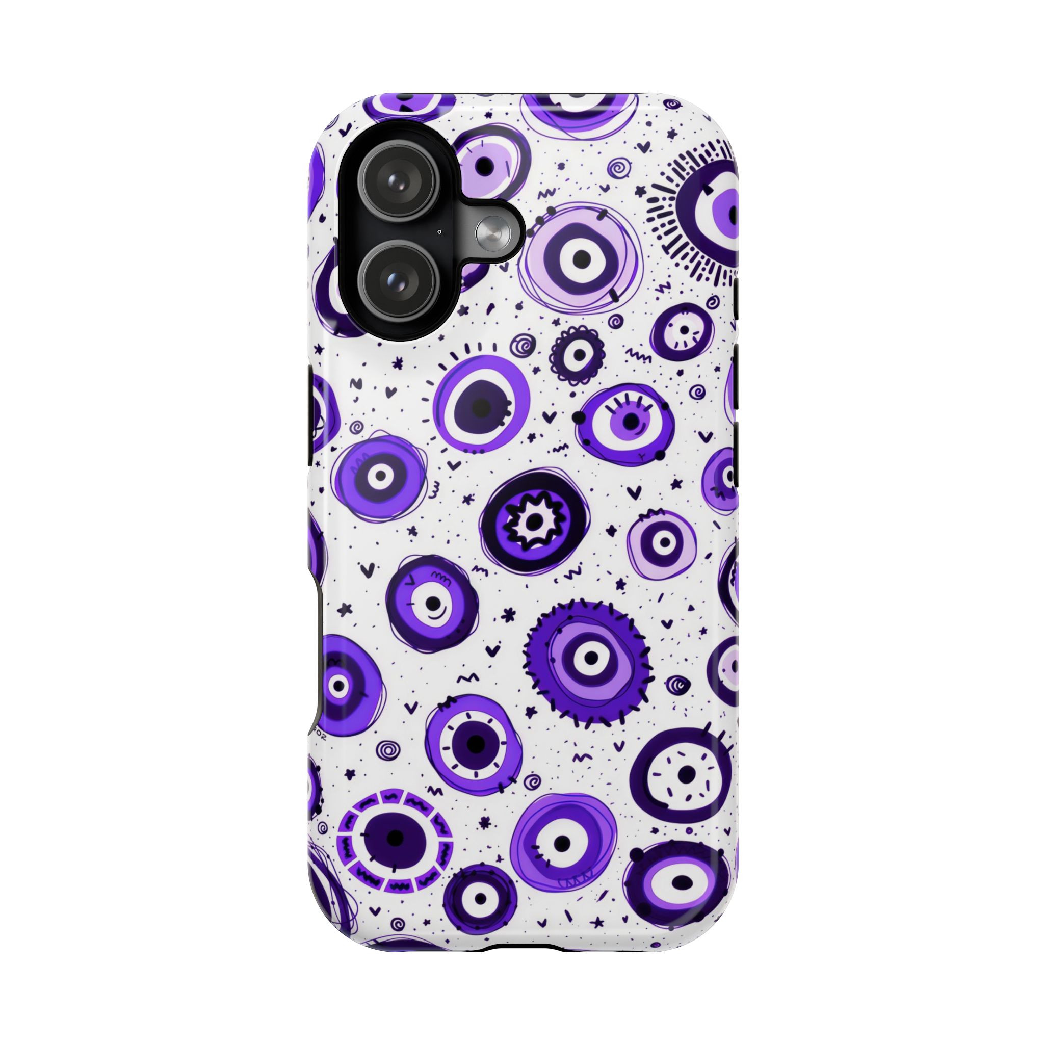 Purple Evil Eye Pattern Phone Case
