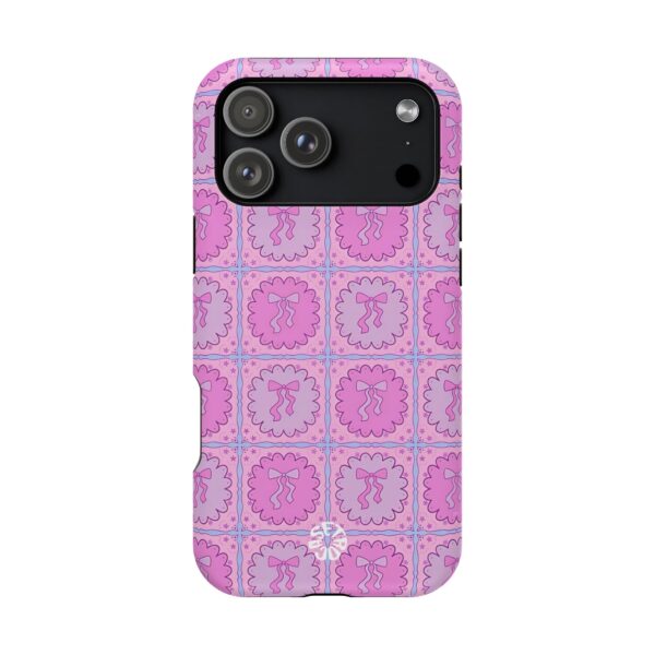 Ruffle Ribbon | Pink Bow Tile Case
